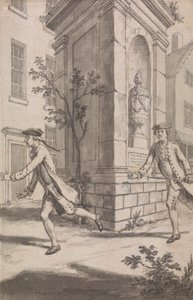 The Pursuit (prawdopodobnie projekt dla The Tyburn Chronicle) autorstwa Samuel Wale