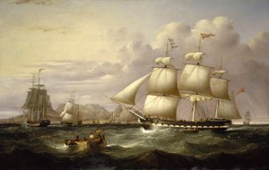 Statek handlowy Kompanii Wschodnioindyjskiej "Euphrate", zbudowany w Liverpoolu (Anglia) w 1834 roku, autorstwa Samuel Walters