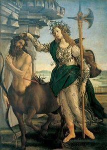 Pallas (Athena lub Minerva) i Centaur Sandro Botticellego (1445-1510), ok. 1482 - Florencja, Galeria Uffizi. autorstwa Sandro Botticelli