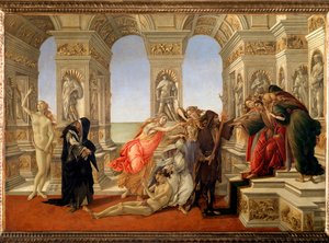 Oszczerstwo Apellesa (Tempera na płótnie) autorstwa Sandro Botticelli