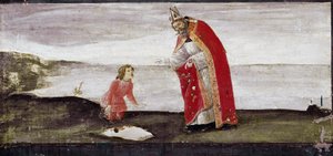 Wizja św. Augustyna, fragment ołtarza św Barnaby (tempera na drewnie) autorstwa Sandro Botticelli