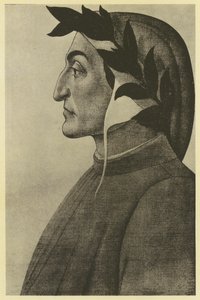 Botticelli: Dante Alighieri (czarno-białe zdjęcie) autorstwa Sandro (after) Botticelli
