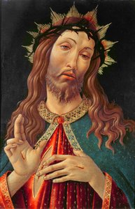 Ecce Homo lub The Redeemer, c.1474 (tempera na panelu) autorstwa Sandro (attr. to) Botticelli
