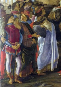 Adoracja Trzech Króli - szczegóły autorstwa Sandro Botticelli