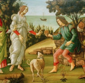 Wyrok Paryża (Wenus i Paryż) autorstwa Sandro Botticelli