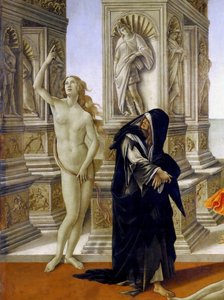 Oszczerstwo, szczegół autorstwa Sandro Botticelli