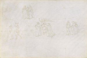 Ilustracje do „Boskiej komedii” Dantego (Purgatorium, pieśń 17) autorstwa Sandro Botticelli