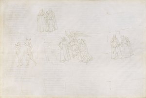 Ilustracja do Boskiej Komedii Dantego Alighieri Purgatorio 17, 1480-1490 autorstwa Sandro Botticelli