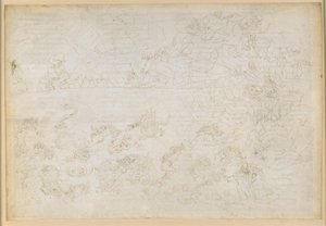 „Boska komedia”, „Piekło”, XXIV. Wergiliusz i Dante w ósmym kręgu piekła (Malebolge), 7. bolgia: kara dla złodziei i rabusiów; proroctwa Vanniego Fucciego autorstwa Sandro Botticelli