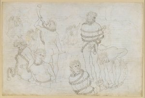 „Boska komedia”, „Piekło” XXXI. Ósmy krąg piekła (Malebolge): Bitwa gigantów – Pozzo dei Giganti autorstwa Sandro Botticelli