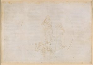 „Boska komedia”, „Raj”, XVIII. Piąta sfera planetarna (niebo Marsa): Cacciaguida wymienia błogosławionych bojowników o wiarę – przejście do sfery Jowisza autorstwa Sandro Botticelli