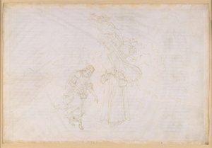 „Boska komedia”, „Raj”, XXVII. Ósma sfera (niebo gwiazd stałych): Piotr wygłasza kazanie potępiające zdeprawowane papiestwo; wznoszenie się do kryształowego nieba, czyli Primum Mobile autorstwa Sandro Botticelli