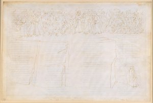 „Boska komedia”, „Czyściec” XXV. Wstąpienie do siódmego kręgu Czyśćca: nauka o materialności cieni; pokuta lubieżników autorstwa Sandro Botticelli