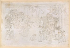 „Boska komedia”, „Czyściec”, XXXII. Raj ziemski: Drzewo poznania i historyczne przeznaczenie Kościoła autorstwa Sandro Botticelli