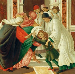 Żyć i. Cuda re. NS. Zenobiusz (wskrzeszanie zmarłych) autorstwa Sandro Botticelli