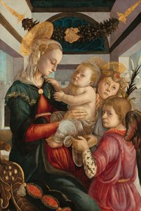 Madonna z Dzieciątkiem z Aniołami, 14651470. autorstwa Sandro Botticelli