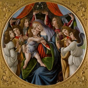 Madonna z Dzieciątkiem z sześcioma aniołami, ok. 1500. autorstwa Sandro Botticelli