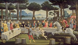 Historia Nastagio degli Onesti, panel 3 autorstwa Sandro Botticelli