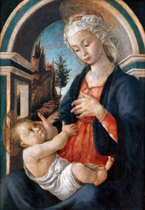Dziewica z Dzieciątkiem, c1444-1510 autorstwa Sandro Botticelli