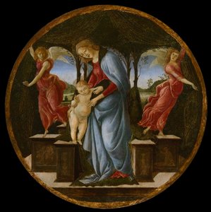 Dziewica z Dzieciątkiem i dwoma aniołami autorstwa Sandro Botticelli