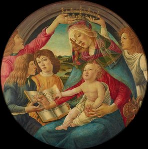 kopia wzorowana na obrazie „Madonna z Magnificat” autorstwa Sandro Botticelli