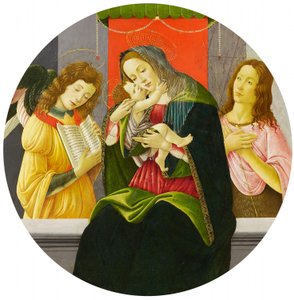 Madonna z Dzieciątkiem, Janem Chrzcicielem i aniołem autorstwa Sandro Botticelli and workshop