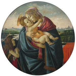 Dziewica z Dzieciątkiem i św. Jan Chrzciciel autorstwa Sandro Botticelli and workshop