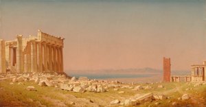 Ruiny Partenonu, 1880 r. autorstwa Sanford Robinson Gifford