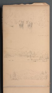 Szkicownik, strona 07: "Carter Mt () 28 sierpnia" autorstwa Sanford Robinson Gifford
