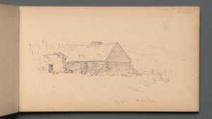 Szkicownik, strona 14: "Upadek Berlina 2 września" autorstwa Sanford Robinson Gifford