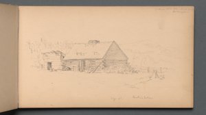 Szkicownik, strona 14: "Upadek Berlina 2 września" autorstwa Sanford Robinson Gifford