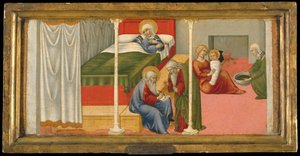 Narodziny i nadanie imienia św. Jana Chrzciciela, 1450-60.