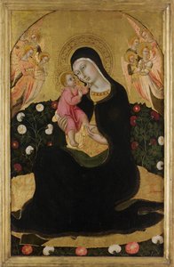 Dziewica z Dzieciątkiem i Aniołami Madonna Pokory, połowa XV wieku. autorstwa Sano di Pietro