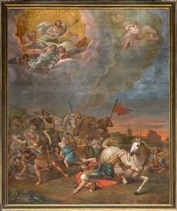 Mur naprzeciw kontrfasady północnego transeptu, Sante Legnani, Nawrócenie Saula 1814 autorstwa Sante Legnani