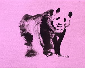 Urocza różowa panda autorstwa Santhosh ch