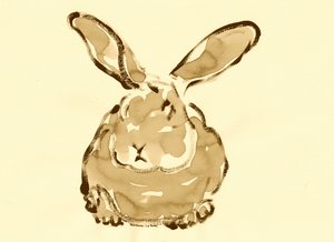 Uroczy królik akwarelowy autorstwa Santhosh ch