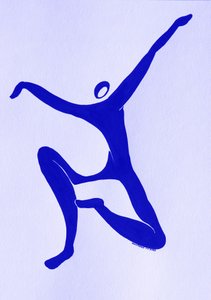 Dynamiczna niebieska tancerka autorstwa Santhosh ch