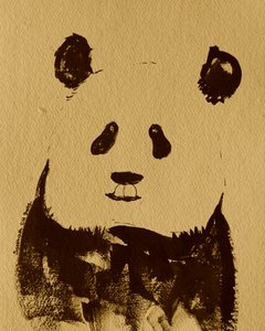 Minimalistyczny miś panda autorstwa Santhosh ch