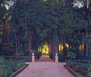 Ogrody w Aranjuez, Rusinol, Santiago (1861-1931). Olej na płótnie, ok. 1899. Wymiary: 117x139 cm. Kolekcja Ablo
