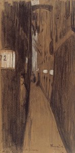 Aleja w Genui autorstwa Santiago Rusiñol
