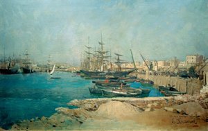 Barcelona, ​​port autorstwa Santiago Rusiñol
