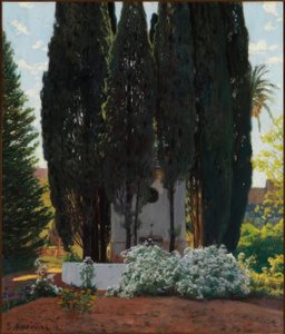 Studnia Cyrpressów autorstwa Santiago Rusiñol