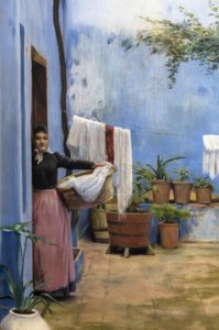 Niebieskie patio autorstwa Santiago Rusiñol