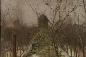 Park von Moulin de la Galette autorstwa Santiago Rusiñol