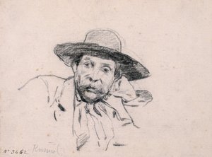 Studium męskiej głowy autorstwa Santiago Rusiñol
