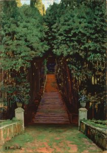 Schody w ogrodzie autorstwa Santiago Rusiñol