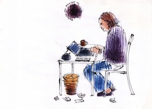 Burning the Midnight Oil, 2009 autorstwa Sara Hayward