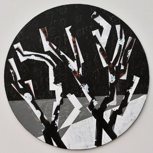 Twixt Heaven & Earth XI-B (akryl na okrągłej tablicy) autorstwa Sara Hayward