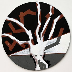 Twixt Heaven & Earth XII-B (akryl na okrągłej tablicy) autorstwa Sara Hayward