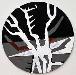 Twixt Heaven & Earth XIII-B (akryl na okrągłej tablicy) autorstwa Sara Hayward